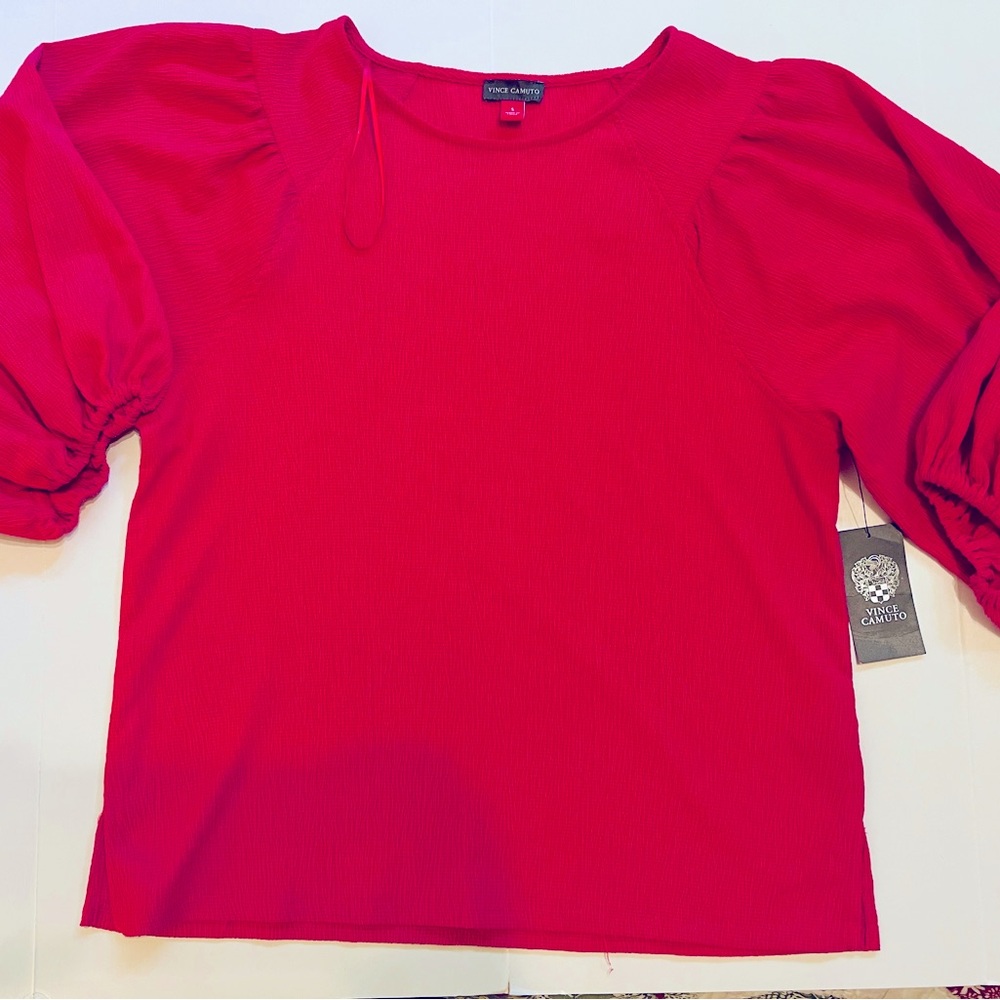 NWT Vince Camuto Sz S Fuschia blouse top